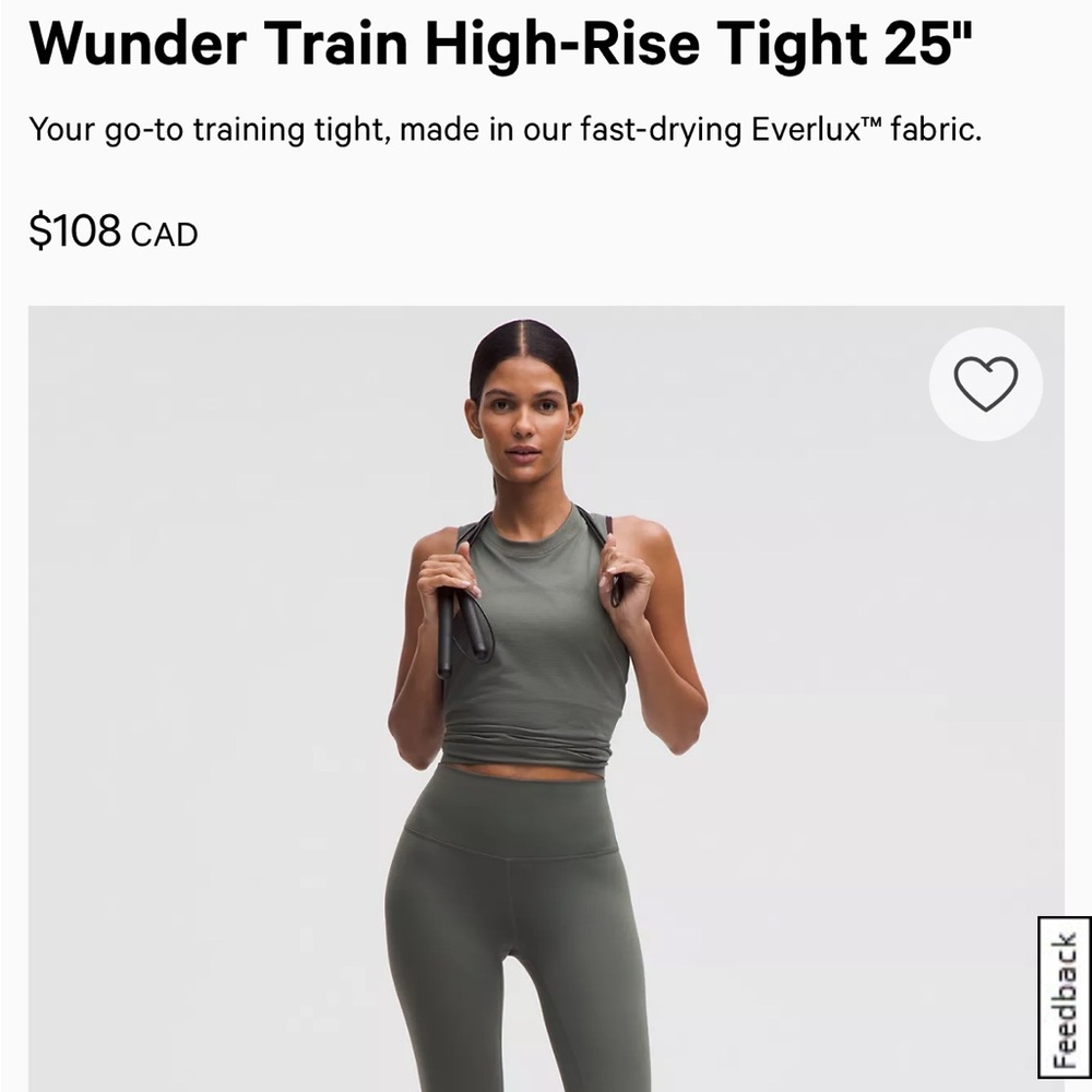 Lululemon Wunder Train High-Rise Tight 25"